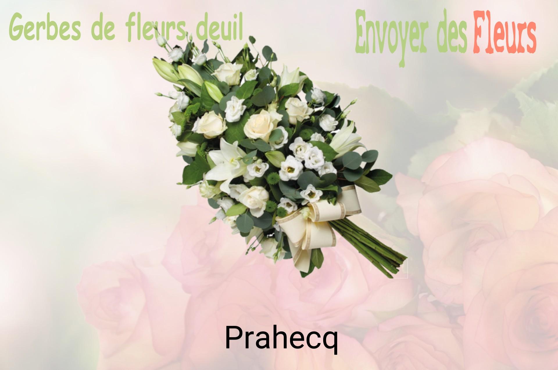 Gerbe de fleurs de deuil livrée à Prahecq